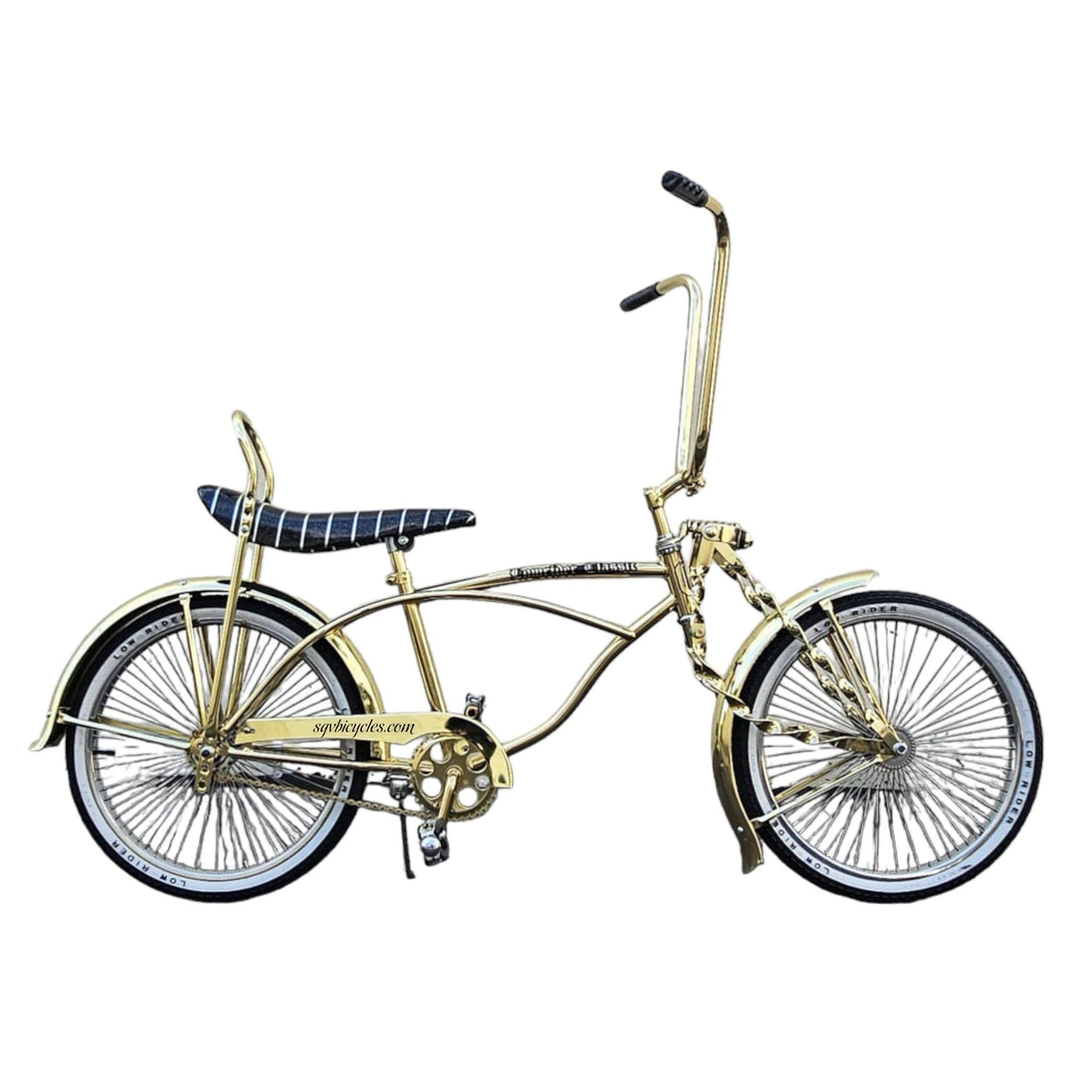 20" Lowrider Bicycle Complete Bike Gold/Chrome Sgvbicycles SGV Bicycles
