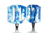 Demolition Parts Trooper Plastic Pedal White/Blue Marble