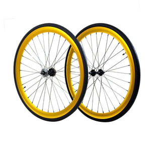 Sgvbicycles Wheels Gold / 700c Durock Single Speed Fixie Flip-Flop Track Wheelset