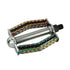 Double Square Twisted Round Pedals 1/2" Neo Chrome Lowrider, Beach Cruiser, Chopper Bike