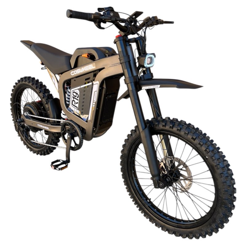 electric dirt bike bicycle Cosweel R19 Full Suspension Electric Dirt Bike 50 MPH