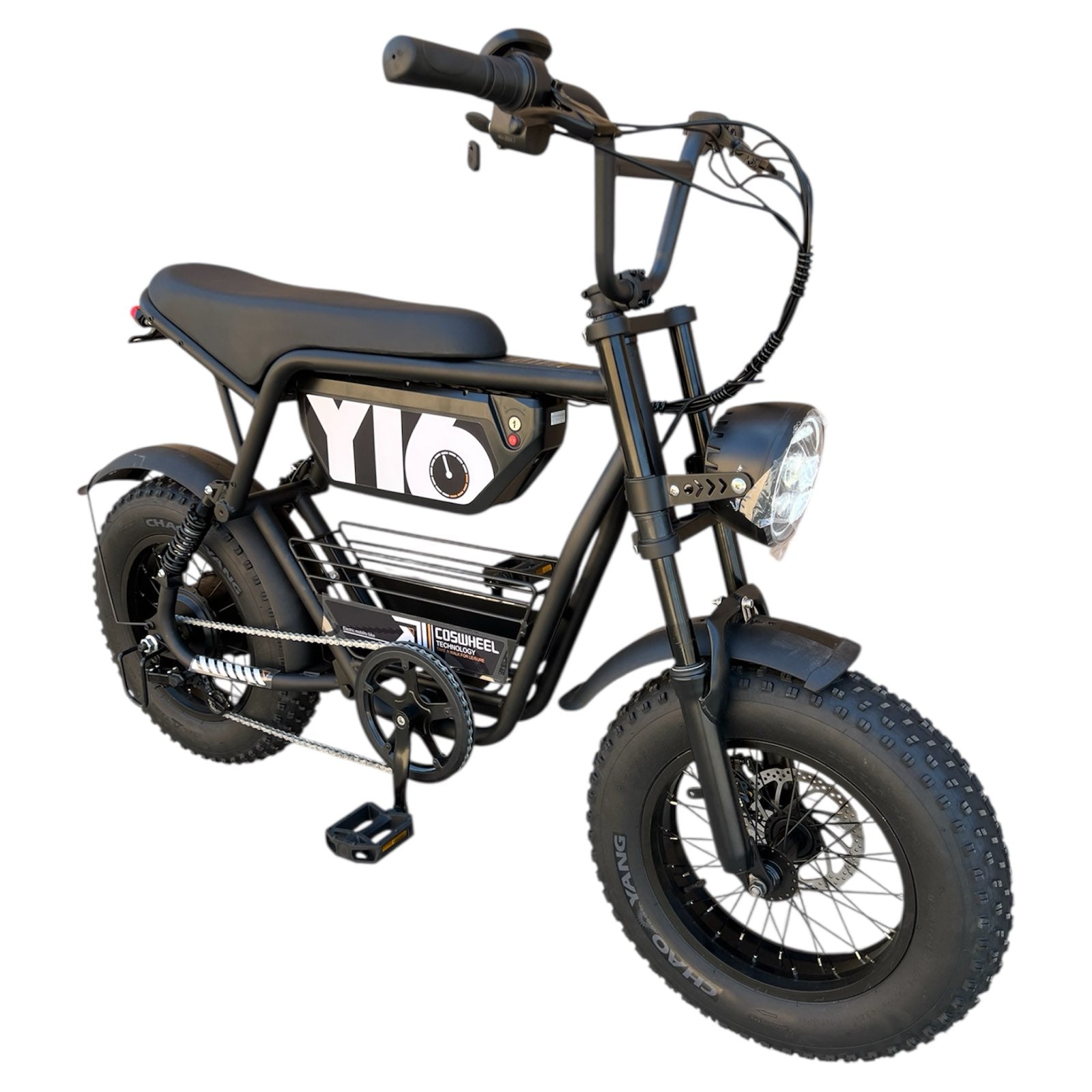 COSWHEEL [USA DIRECT] COSWHEEL Y16 Electric Bike 48V 15AH 750W(Peak 1000W) Motor Recommended Top Speed 25KM/H 16*4.0inch Tire 84KM Max Mileage 150KG M