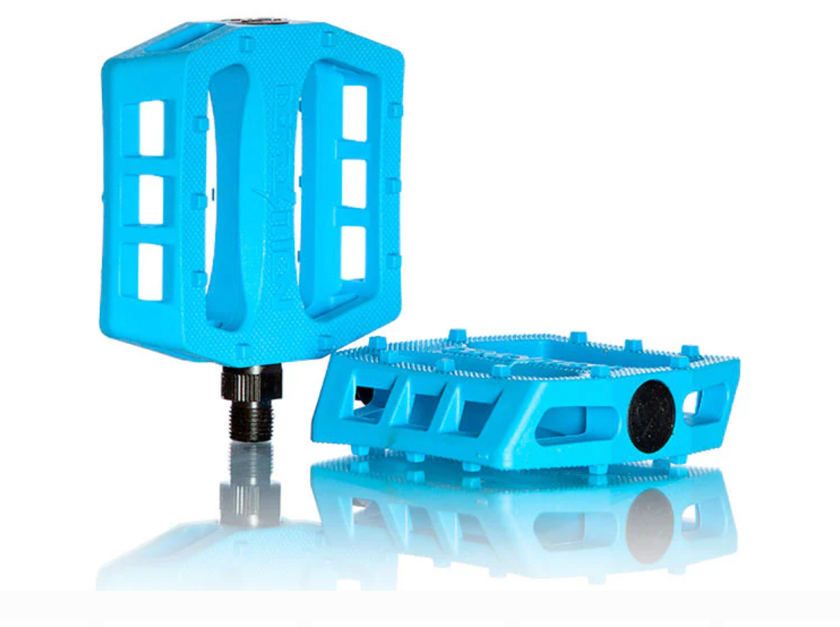 plastic mountain bike pedals Demolition Trooper Pedals Glacier Blue