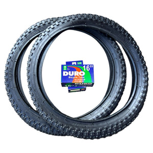 Duro Components 16 x 2.125" / Black Duro Comp III  BMX Tires 16 x 2.125
