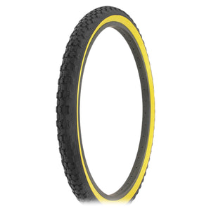 Duro Components Black Gum / 26x2.125" Duro 26"X2.125" Beach Cruiser Color Bicycle Tires Knobby Side Wall Hf-851