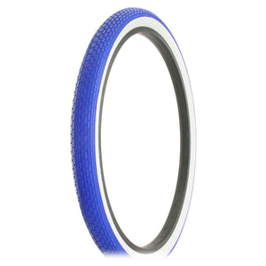 Duro Components Blue White Duro Small Brick Balloon 26"x2.125" Beach Cruiser Color Bicycle Tires