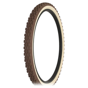 Duro Components Brown Grand Tycoon / 26x2.125" Duro 26"X2.125" Beach Cruiser Color Bicycle Tires Knobby Side Wall Hf-851