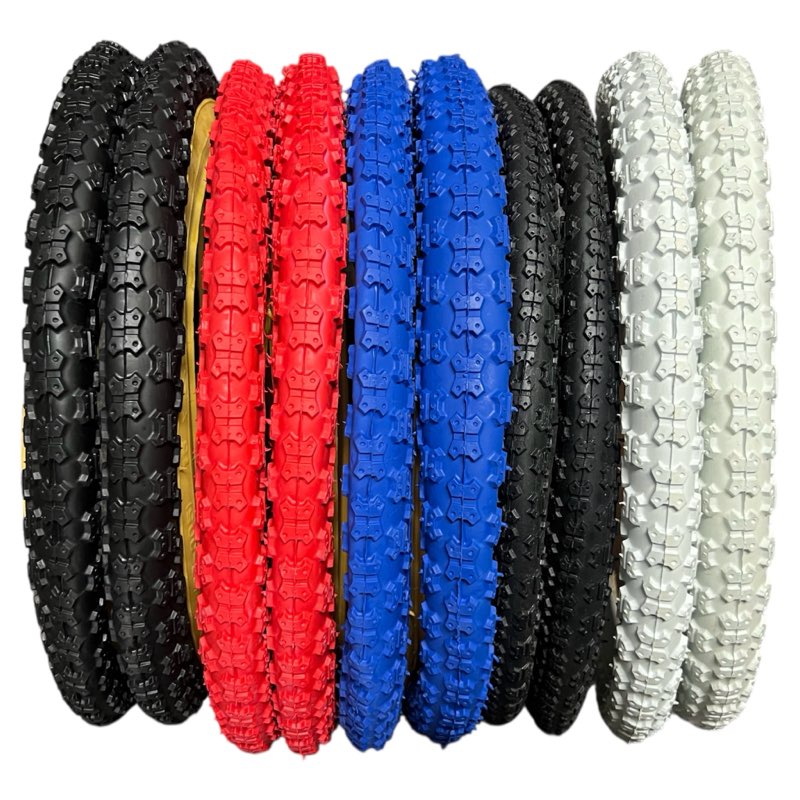 2 Pneumatici BMX PRO+ 16x2.125 Con Camere D'Aria E Copricerchi – Battistrada Blu