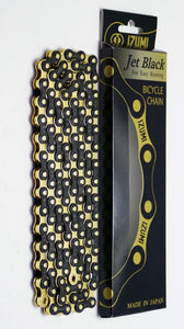 Izumi Components Izumi Chain 1/8" Jet Black 116L Gold Links