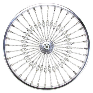 Lowrider Components,Accessories 20In Lowrider 20" Steel Front Wheel Twisted Cage 36 Spoke Chrome