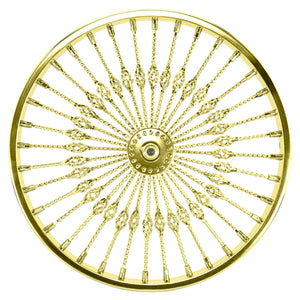 Lowrider Components,Accessories 20In Lowrider 20" Steel Front Wheel Twisted Cage 36 Spoke Gold