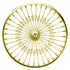 Lowrider 26" Steel Front Wheel Twisted Cage 36 Spoke Gold
