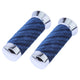 Lowrider Components Blue Lowrider Custom Swirl Velour Grips 7/8 long 130mm