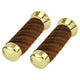 Lowrider Components Brown Lowrider Custom Swirl Velour Grips 7/8 long 130mm Gold