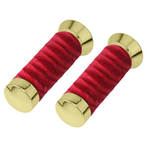 Lowrider Components Red Lowrider Custom Swirl Velour Grips 7/8 long 130mm Gold