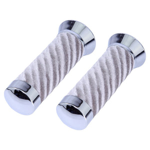 Lowrider Components Silver Lowrider Custom Swirl Velour Grips 7/8 long 130mm