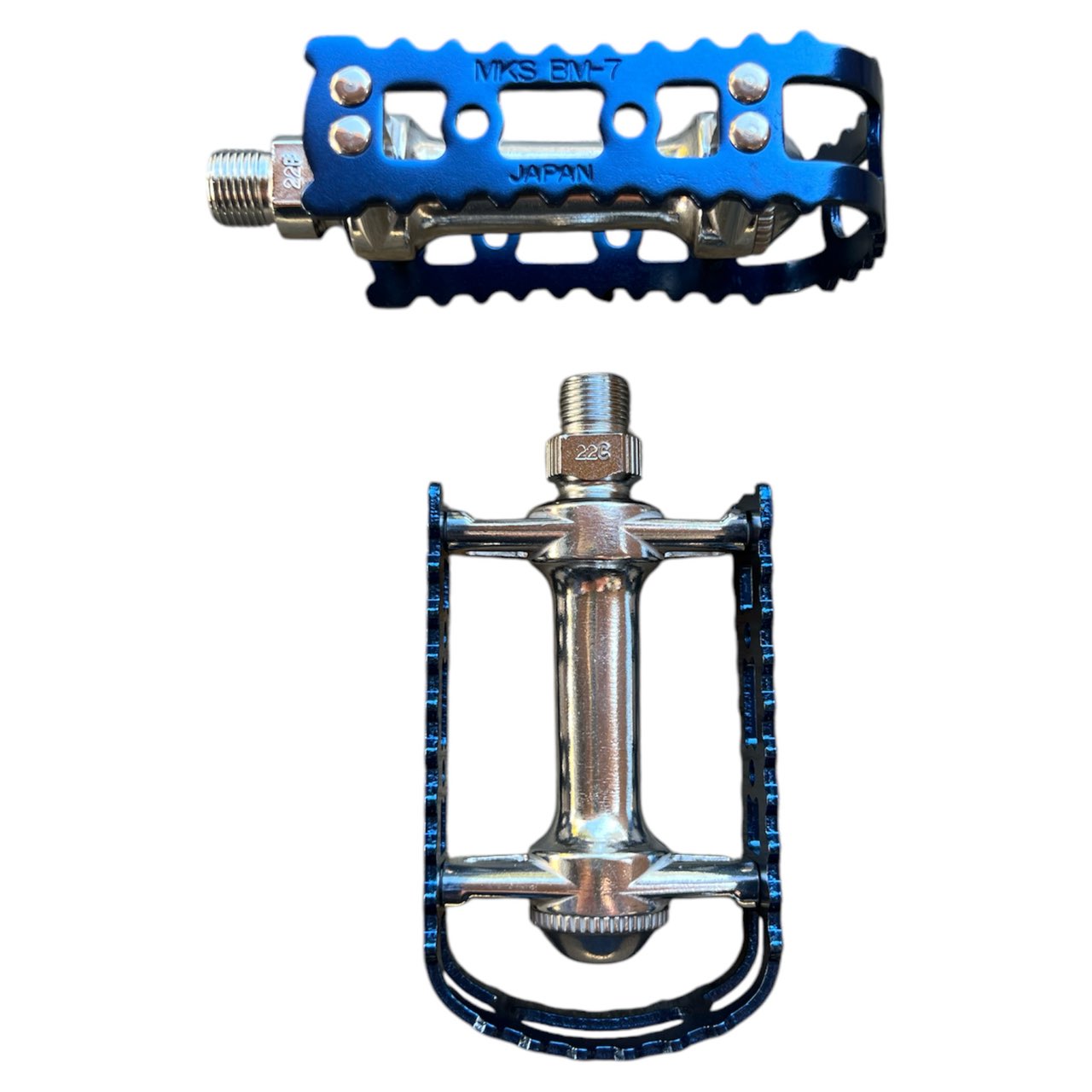 bmx pedale blau MKS BM-7 Pedals - Blue