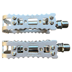 MKS Components Silver MKS BM-7 Next 70th Anniversary BMX Cage Pedals - 9/16"