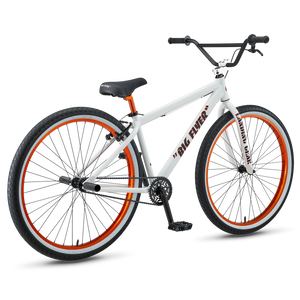 SE Bikes Bikes White/Orange SE Bikes Big Flyer 29" BMX Bike White/Orange