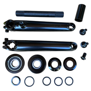 Sgvbicycles cranksets 175mm / Black Hawkeye Bmx Crankset 19mm Chrome 3-piece Cranks W/BB Sets