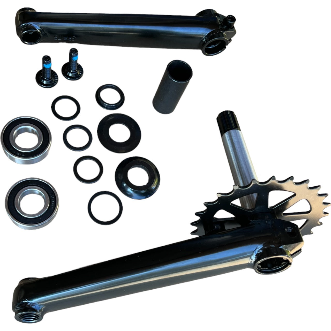 Hawkeye Bmx Crankset 19mm Matte Black