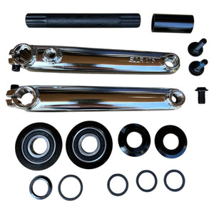 Sgvbicycles cranksets Hawkeye Bmx Crankset 19mm Chrome 3-piece Cranks W/BB Sets