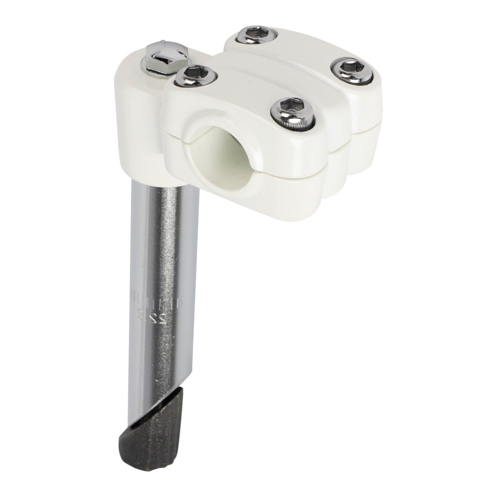 Bicycle 4 Bolt Alloy Stem 21.1mm White, Cruiser, BMX Bike