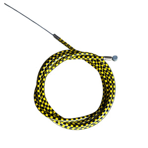 Uno Components Yellow Checkerboard Bicycle Brake Cable Kit BMX/MTB Checkerboard