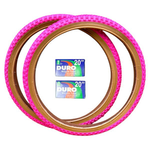Wanda Components 20 x 1.75" / Pink/Gum Wanda Comp III BMX Tires 20 x 1.75"