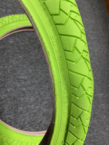 Deli Components Deli 20" X 1.95" BMX Tires Lime Green