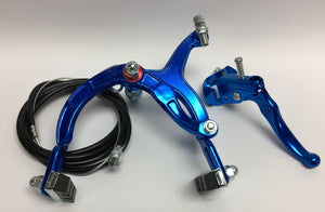 Dia Compe Components Blue / Front Old School BMX Brake Set Bike MX Brake Set Lever Cable Caliper Blue