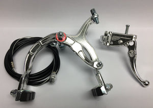 Dia Compe Components Chrome / Front Old School BMX Brake Set Bike MX Brake Set Lever Cable Caliper Chrome