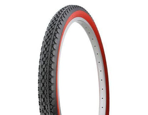 Duro Components Red Wall Tires &quot; You Get 2 Per Purchase &quot; Duro 26"x2.125" Beach Cruiser Color Bicycle Tires