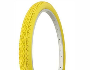 Duro Components Yellow Tires &quot; You Get 2 Per Purchase &quot; Duro 26"x2.125" Beach Cruiser Color Bicycle Tires