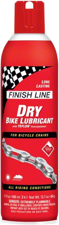 Finish Line DRY Bike Chain Lube 17 fl oz, Aerosol Sgvbicycles