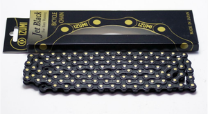 Izumi Components Black / Gold/Pins / 1/8" 116L Izumi Jet Chain 1/8" Black/Gold/Pins