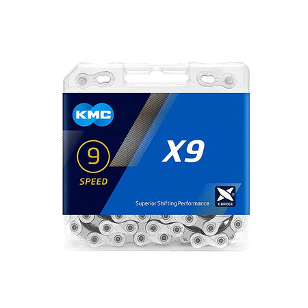 KMC x9 Chain 9 Speed Silver/Grey 116 links | Sgvbicycles – SGV