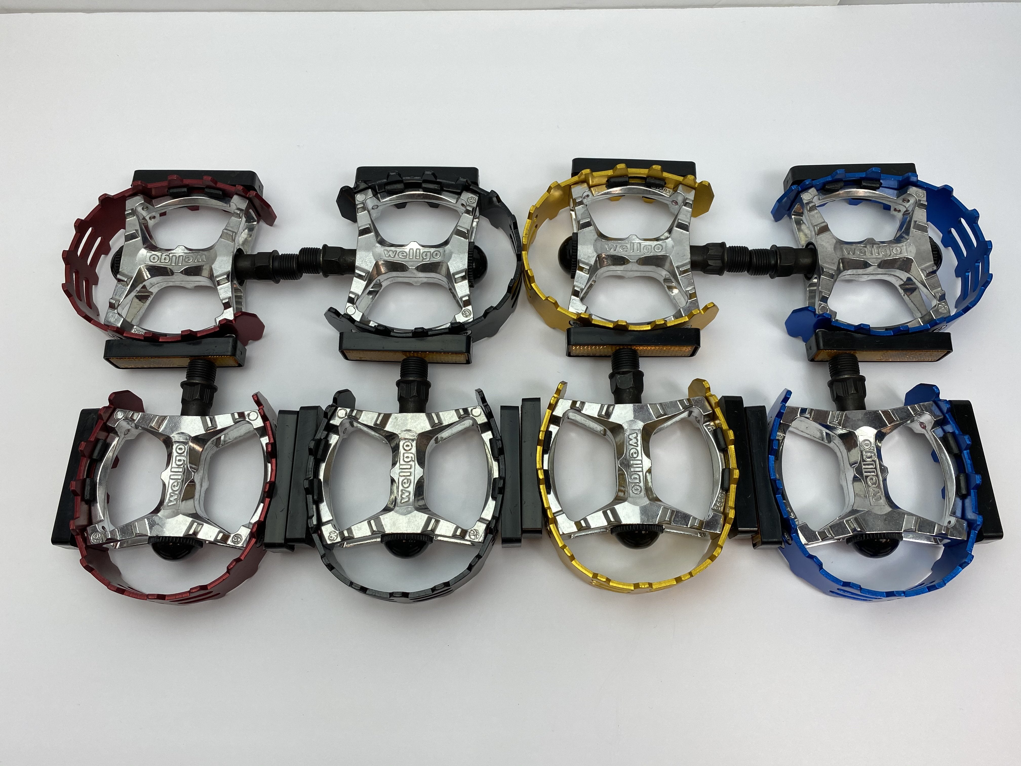 1/2 inch pedals Wellgo Bear Trap-alloy Cage Pedals -1/2-L/B Black