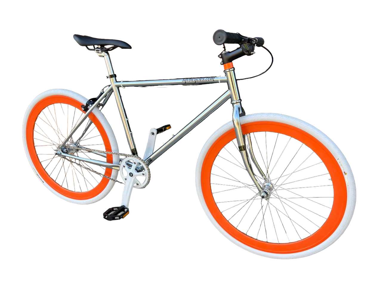 Sgvbicycles Custom Fixed Gear Single Speed Bike Chrome Orange Sgvbicycles 