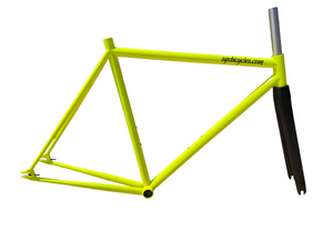 Sgvbicycles Bikes 55cm Sgvbicycles 4130 Chromoly Track Frame Carbon Fork 55cm Neon Yellow