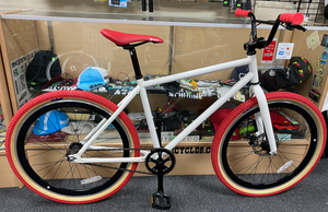 Sgvbicycles Bikes White Sgvbicycles Gunther 26" BMX Freestyle Bike FGFS White Red Chromoly