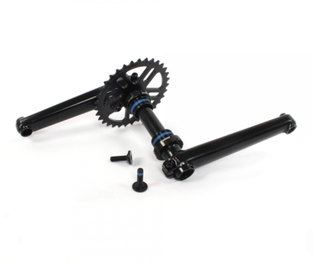 Hawkeye Pro GXP Bmx Crankset 19mm Matte Black Sgvbicycles SGV Bicycles