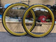 Sgvbicycles Wheels 700x23c / Gold Anodized Durock 45MM Wheelset With ThickSlick Tires Gold