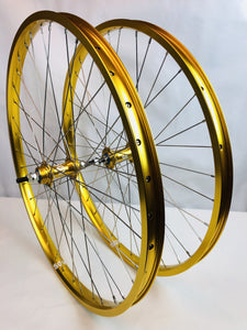 SgvBicycles Wheels Fixed Gear BMX 26In Bicycle Fixie, Track FGFS Wheel set Double Walls Sealed Bearing