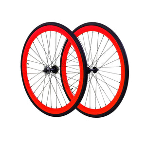 Sgvbicycles Wheels Red / 700c Durock Single Speed Fixie Flip-Flop Track Wheelset