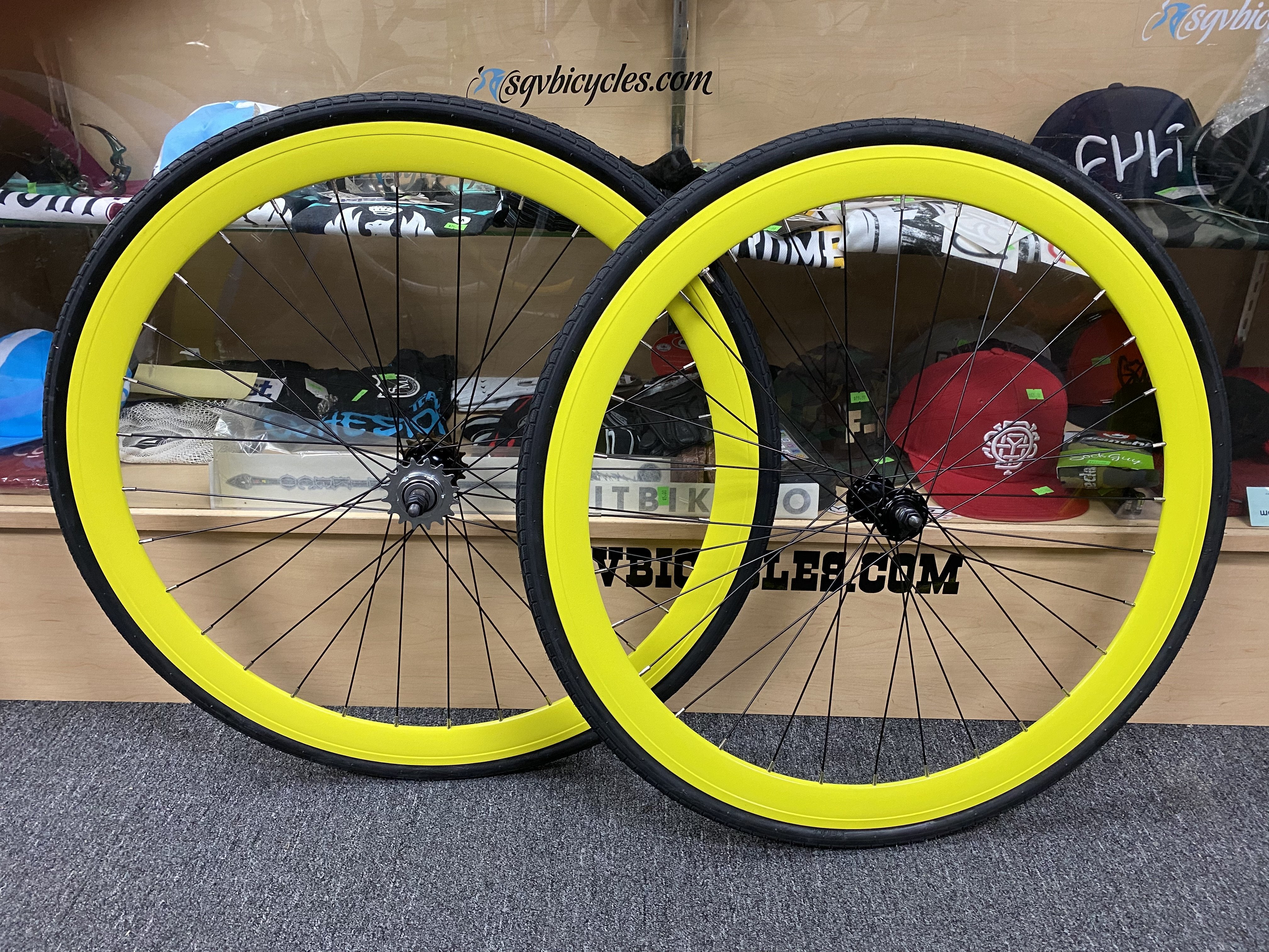 Durock Single Speed Fixie Flip-Flop Track Wheelset Yellow / 700c