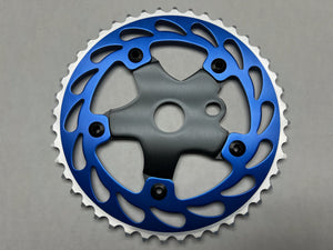Uno Components Blue / 44T Old School Bmx Style Chain Ring 44T Alloy