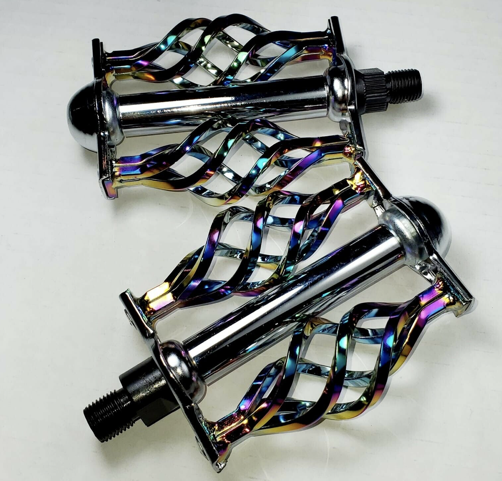 Cage Pedals 1 2 Neo Chrome Lowrider Beach Cruiser Chopper Bike Sgvbicycles SGV Bicycles