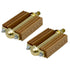 Square Wood 1/2" Bicycle Pedals Gold