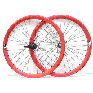 Uno Wheels Anodized Red / 700c / 16T Coaster Brake Wheelset 700c